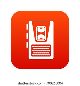 Dictaphone icon digital red for any design isolated on white vector illustration