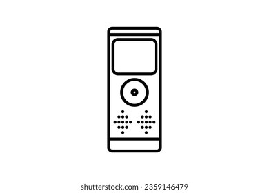 Dictaphone Icon. Icon related to Communication. Suitable for web site design, app, user interfaces. Line icon style. Simple vector design editable