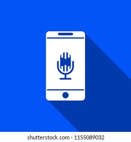 Dictaphone icon with shadow , vector sign design.