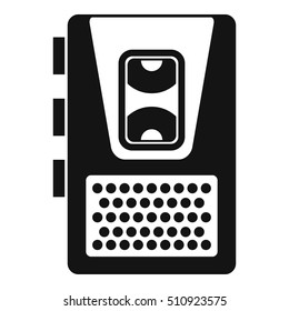 Dictaphone icon. Simple illustration of dictaphone vector icon for web