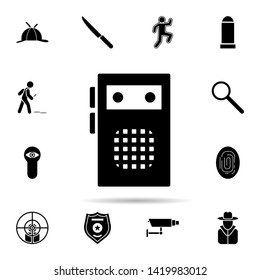 Dictaphone icon. Universal set of dedective for website design and development, app development