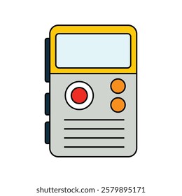 Dictaphone icon with white background vector stock illustration