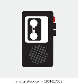 Dictaphone Symbol Icon Vector Illustration.