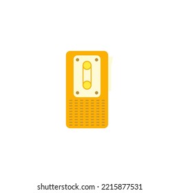 Dictaphone, voice recorder icon in color, isolated on white background 