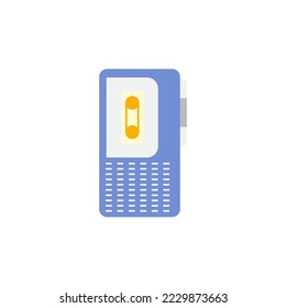 Dictaphone, voice recorder icon in color, isolated on white background 
