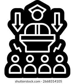 Dictatorship Absolute Power Icon symbol