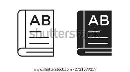 Dictionaries icon concept set. Simple icon collection