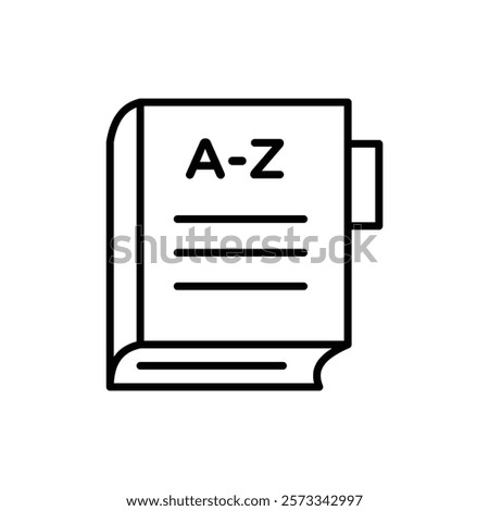 Dictionaries icon Flat fill set collection