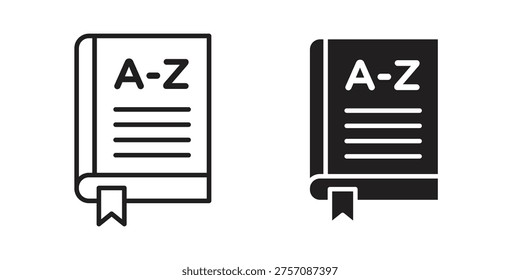 Dictionaries icon in a simple line art style. EPS10