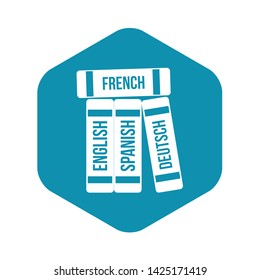 Dictionaries icon in simple style on a white background vector illustration