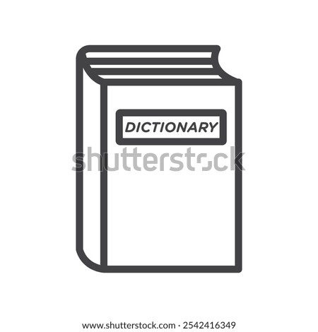 Dictionaries icon Symbol mark in filled style