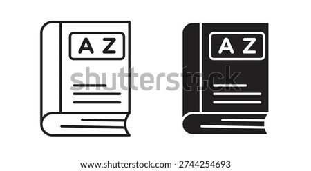 Dictionaries icon Thin Collection. Editable Stroke. Suitable for Websites