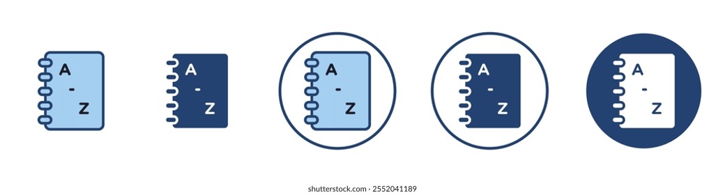 Dictionaries icon Thin line art isolated