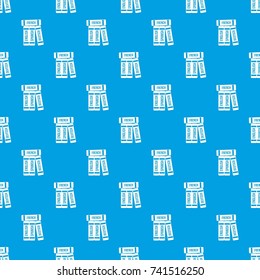 Dictionaries pattern repeat seamless in blue color for any design. Vector geometric illustration