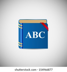 Dictionary application icons vector illustration