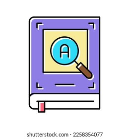 dictionary book color icon vector. dictionary book sign. isolated symbol illustration