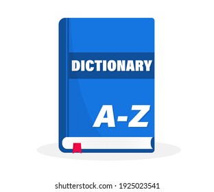 Dictionary book cover. Translate vocabulary symbol. Education. Reading, education, e-book, literature, encyclopedia.