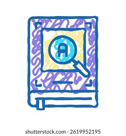 dictionary book doodle icon sketch vector. dictionary book sign. isolated symbol illustration