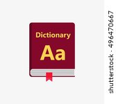 Dictionary book Icon. Flat vector illustration. 
