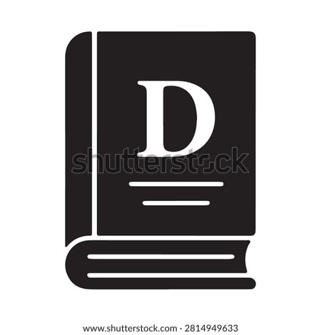 Dictionary book icon with letter d vector illustration dictionary education learning knowledge