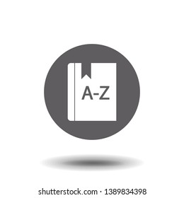 Dictionary book icon in simple style on a white background vector illustration