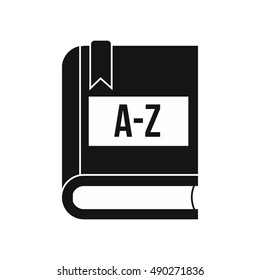 Dictionary book icon in simple style on a white background vector illustration