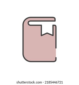 dictionary, book icon vector illustration logo template for many purpose. Isolated on white background. full color cartoon