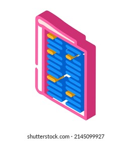 dictionary book isometric icon vector. dictionary book sign. isolated symbol illustration