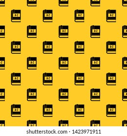 Dictionary book pattern seamless vector repeat geometric yellow for any design