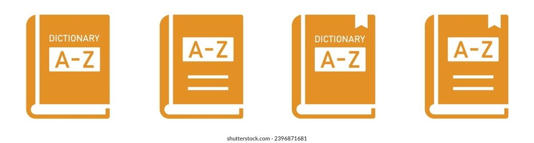 Dictionary book set icon, vector illustration