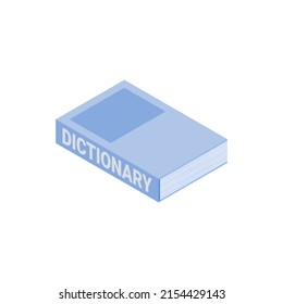 Dictionary Book Vector Illustration White Background Stock Vector ...