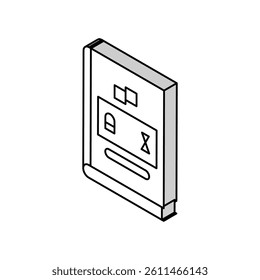 dictionary english isometric icon vector. dictionary english sign. isolated symbol illustration