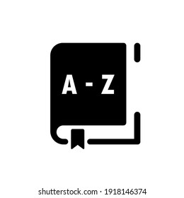 Dictionary icon. Glossary. Badge with book. Dictionary logo. Library icon. Vector EPS 10