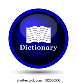 Dictionary icon. Internet button on white background. EPS10 vector
