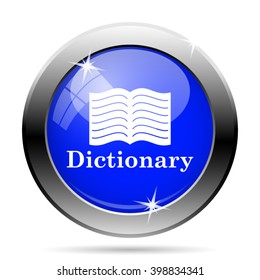 Dictionary icon. Internet button on white background. EPS10 vector
