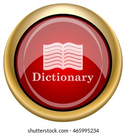 Dictionary icon. Internet button on white background. EPS10 vector.
