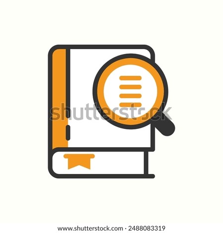 dictionary icon, isolated black icon theme learning
