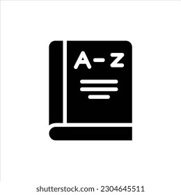 dictionary icon with isolated vektor and transparent background
