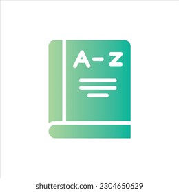 dictionary icon with isolated vektor and transparent background
