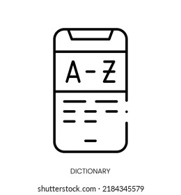 dictionary icon. Linear style sign isolated on white background. Vector illustration
