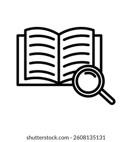 Dictionary icon on white background