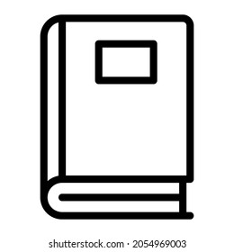 Dictionary Icon, Outline Dictionary Education Vector Icon For Web Or App Design Isolated On White Background.
