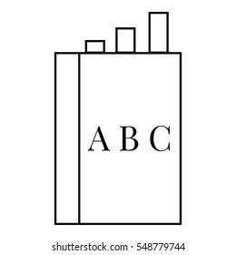 Dictionary icon. Outline illustration of dictionary vector icon for web