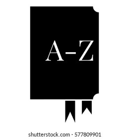 Dictionary icon. Simple illustration of dictionary vector icon for web