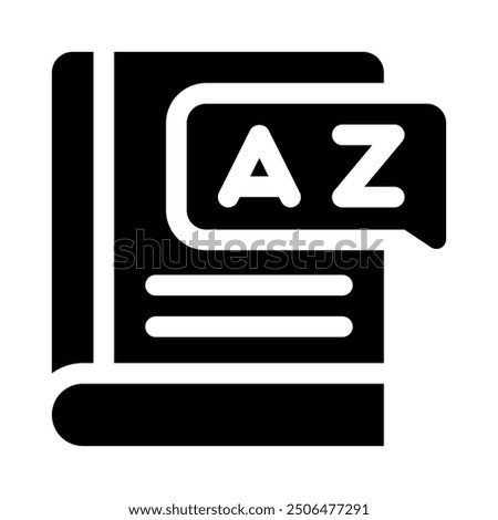 dictionary icon with style glyph