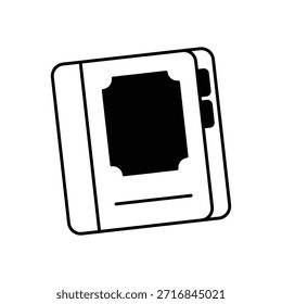 Diccionario Icono Vector ilustración de stock