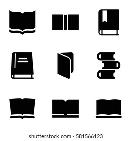 dictionary icons set. Set of 9 dictionary filled icons such as 