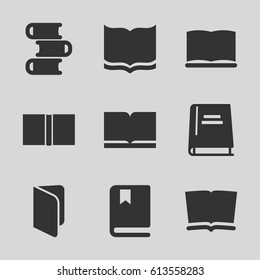Dictionary icons set. set of 9 dictionary filled icons such as 