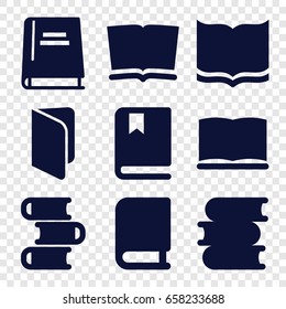Dictionary icons set. set of 9 dictionary filled icons such as