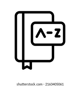 dictionary line icon illustration vector graphic